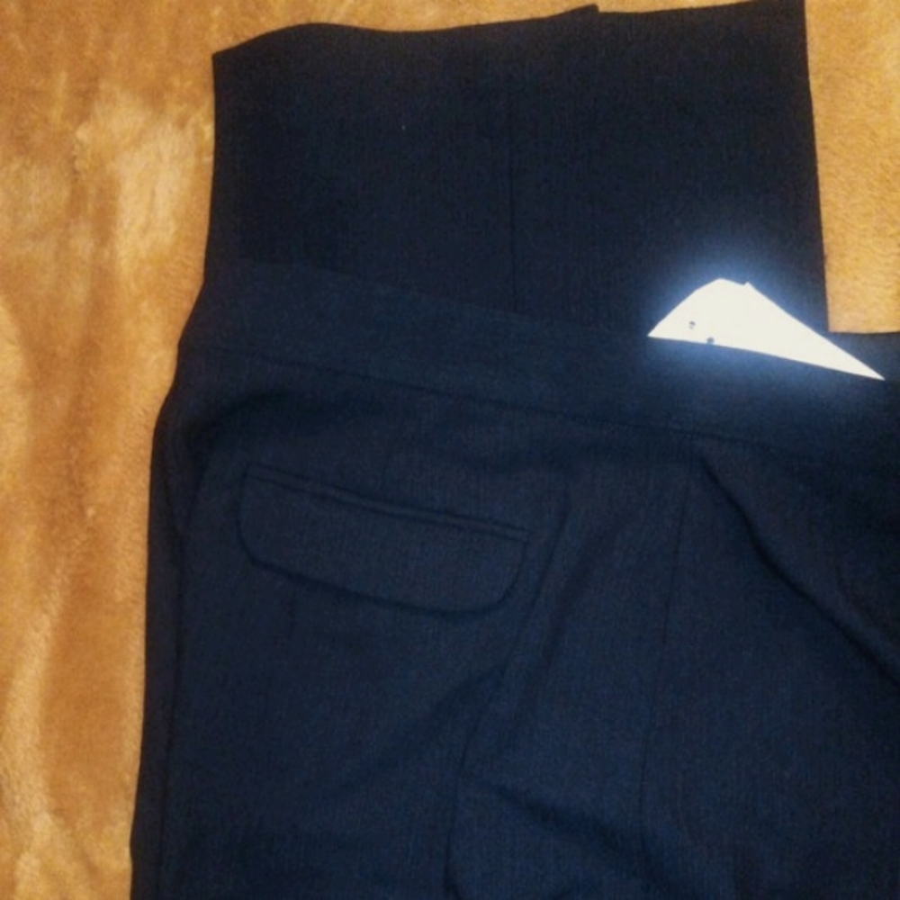 J. Crew Black Tonal Striped Wool Straight Leg Pants Sz 6 NWT - Picture 5 of 14